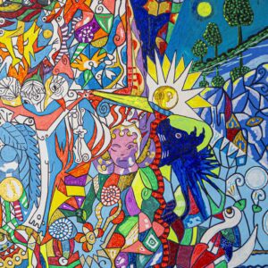 Iluminare al mundo, pues aun me queda mucha mecha, aunque el cabron me la quiera romper a mordiscos (Pero no puede, porque tiene los dientes para adentro)-Yo a punto, apunto.