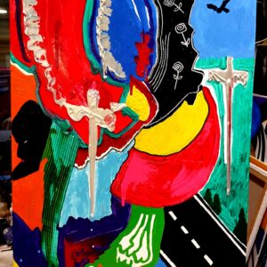 Título/Title: “el aliento de los vampiros derrite hasta las cruces"